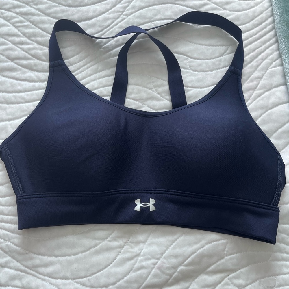 Under armour navy blue sports bra